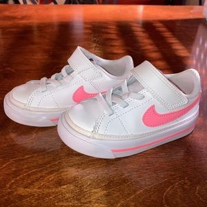 Nike Toddler Court Legacy White - Pink Sneakers size 6C